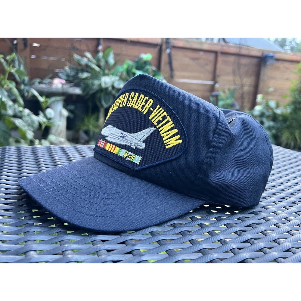 Vintage Vietnam Veteran F-100 Super Sabre Hat USAF Ret DAV Commander Cap